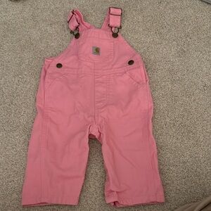 Carhartt Kids Overalls in Bright Pink